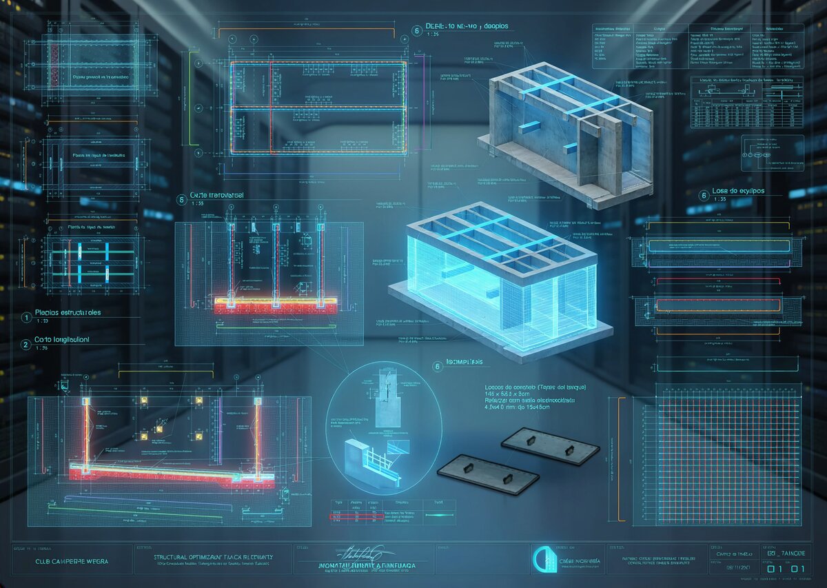 Modelo de tanque en concreto